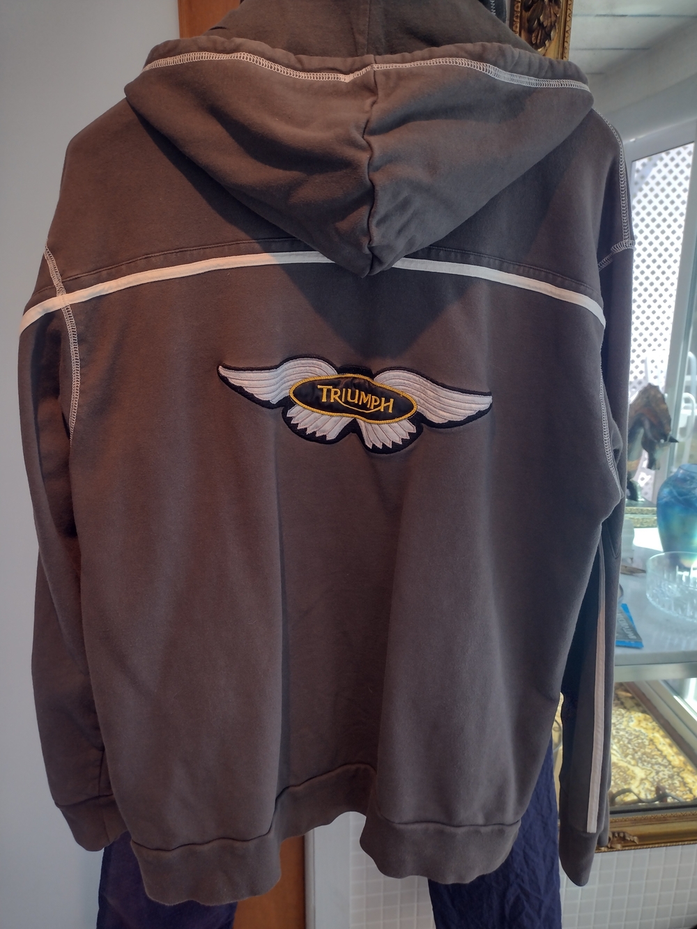 Triumph Navy and Charcoal Logo Tag Sweatshirt - Picture 7 of 8